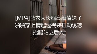 [MP4]蓝衣大长腿高颜值妹子啪啪穿上情趣透视装扭动诱惑抬腿站立后入