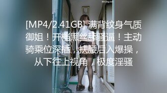 [MP4/2.41GB] 满背纹身气质御姐！开档黑丝舔骚逼！主动骑乘位深插，扶腰后入爆操，从下往上视角，极度淫骚