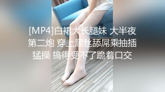 [MP4]白裙大长腿妹 大半夜第二炮 穿上黑丝舔屌乘抽插猛操 搞得受不了跪着口交