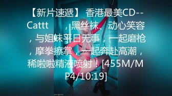 【新片速遞】 香港最美CD--Cattt❤️，黑丝袜、动心笑容，与姐妹平日无事，一起磨枪，摩拳擦掌，一起奔赴高潮，稀啦啦精液喷射！[455M/MP4/10:19]